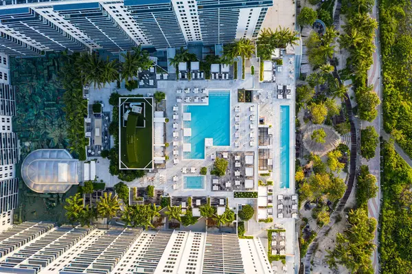 Vanuit Lucht Uitzicht Het Jachthaven Resort Dubai — Stockfoto