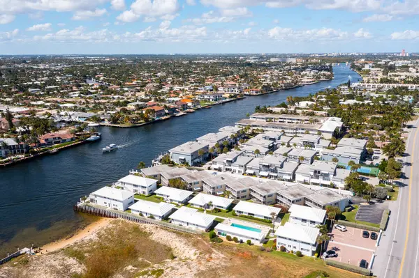 Miami plajının hava manzarası, Güney Amerika.