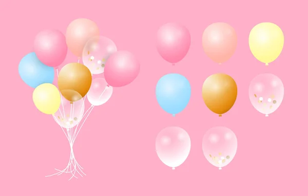 Πολύχρωμα Μπαλόνια Κατάλληλο Για Διακοπές Flash Πώληση Promo — Διανυσματικό Αρχείο