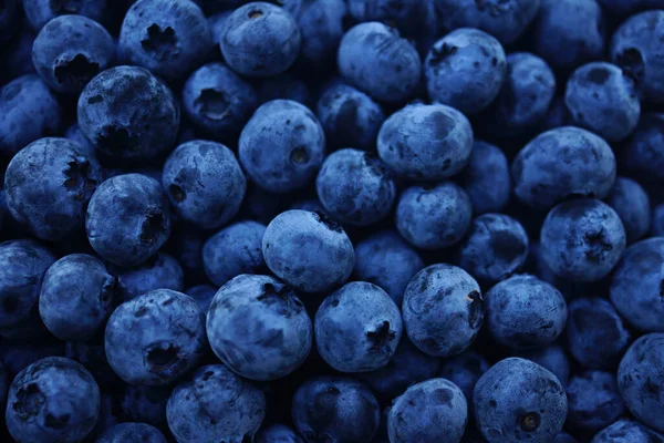 Raw Blueberries Dark Blue Food Background Blueberries Close — Stock Photo, Image