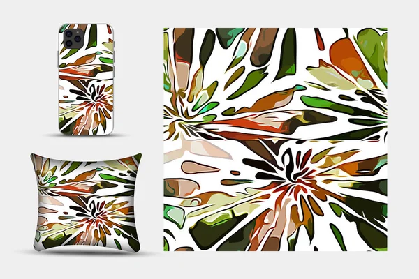 Tekstil Dan Pola Wallpaper Karya Ilustrasi Digital Yang Dapat Dicetak — Stok Foto