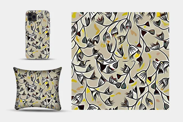Textil Och Tapetmönster Ett Tryckbart Digitalt Illustrationsarbete Design Blommönster — Stockfoto