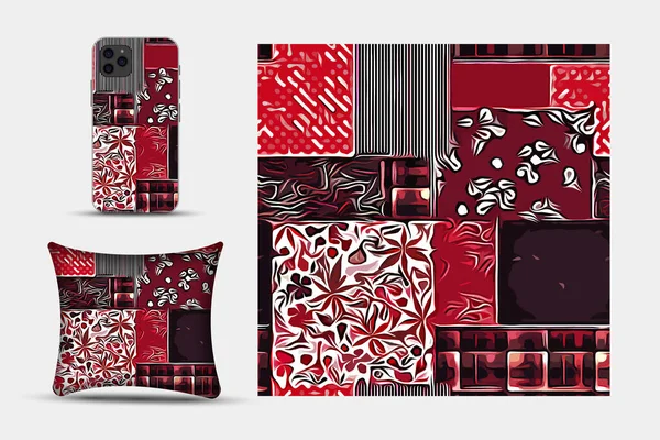 Padrão Capa Imprimível Telefone Papel Têxtil Papel Parede Ilustração Textura — Fotografia de Stock