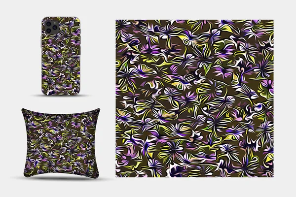 Afdrukbaar Omslagpatroon Telefoon Papier Textiel Achtergrond Illustratie Textuur — Stockfoto