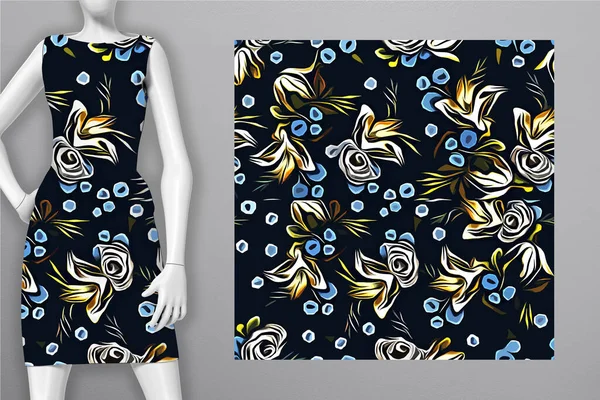 印刷可能なカバーパターン ドレス Tシャツ ノート テキスタイルと壁紙テクスチャ — ストック写真