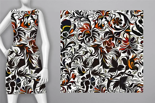 Yazdırılabilir Kapak Kalıbı Elbise Tişört Telefon Defter Kağıt Tekstil Duvar — Stok fotoğraf
