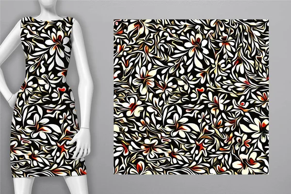 Печатный Рисунок Обложки Платье Футболка Телефон Ноутбук Бумага Текстиль Обои — стоковое фото