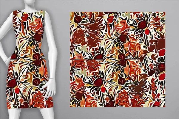 Yazdırılabilir Kapak Kalıbı Elbise Tişört Telefon Defter Kağıt Tekstil Duvar — Stok fotoğraf