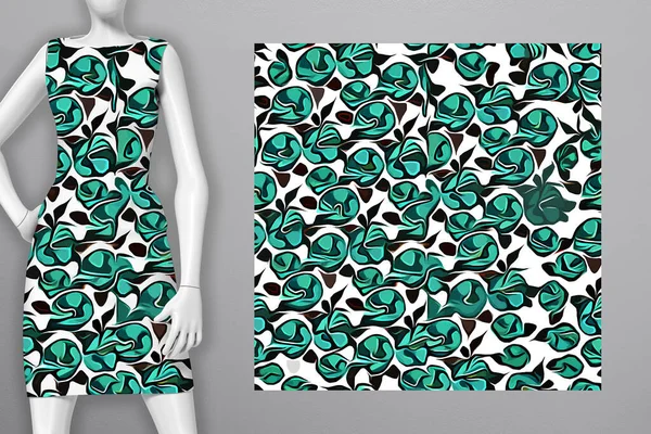Afdrukbaar Omslagpatroon Jurk Shirt Telefoon Notebook Papier Textiel Behang Textuur — Stockfoto