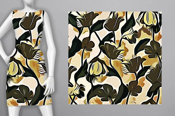 Padrão Capa Imprimível Vestido Camiseta Telefone Caderno Papel Textura Têxtil — Fotografia de Stock