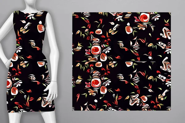 Modèle Couverture Imprimable Robe Shirt Téléphone Carnet Papier Textile Papier — Photo
