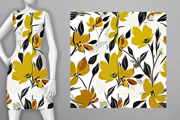 Modèle Couverture Imprimable Robe Shirt Téléphone Carnet Papier Textile Papier — Photo