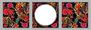 Tekstil ve duvar kağıdı desenleri. Basılabilir dijital illüstrasyon çalışması. Çiçek Yazdırma Tasarımı.