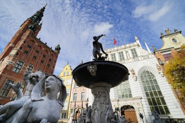 Gdansk, Polonya, Dlugi Targ Caddesi, tarihi Main Town