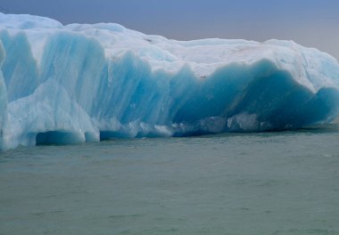 Iceberg landscape in icy Patagonian waters.