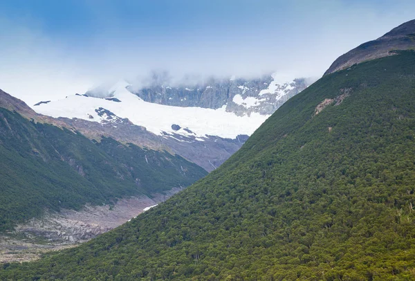 Glacier ice texture in El Calafate. Landscape background.