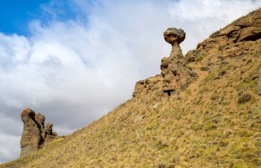 Landscape of rock formations in El Calafate, Patagonia, Argentina.