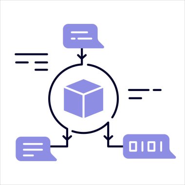 Geniş Dil Modeli İllüstrasyonu: Doğal Dil Anlayışı için Yapay Zeka.