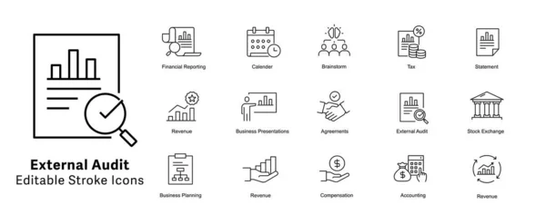 Dış Denetim Vektörü Simgeleri. Denetim raporu vektör simgeleri, Uyum denetleme vektör simgeleri. Mali denetim vektör simgeleri. Denetim listesi vektör simgelerini denetle. Sigorta simgeleri. Denetim sembolü simgeleri. Düzenlenebilir Vuruş.