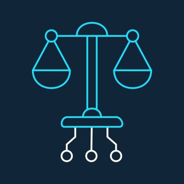 Sorumlu Yapay Zeka Tasarımı. Adil ve Adil Geleceğe Doğru Bir Adım. Güzel Al Icon. YZ 'de Adalet ve Ayrımcılık Karşıtlığını Destekleme. 