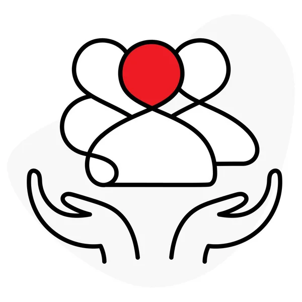 Ayrıntılı ve Çeşitli Toplum Simgesi - Çeşitlilik ve Kaynak, Eşitlik, Sosyal Eşitlik ve İşçi Desteği için Vektör İllüstrasyonu. Vektör Düzenlenebilir Vuruşu.