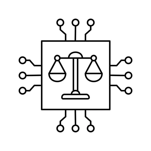 Sorumlu Yapay Zeka Tasarımı. Adil ve Adil Geleceğe Doğru Bir Adım. Güzel Al Icon. YZ 'de Adalet ve Ayrımcılık Karşıtlığını Destekleme. 