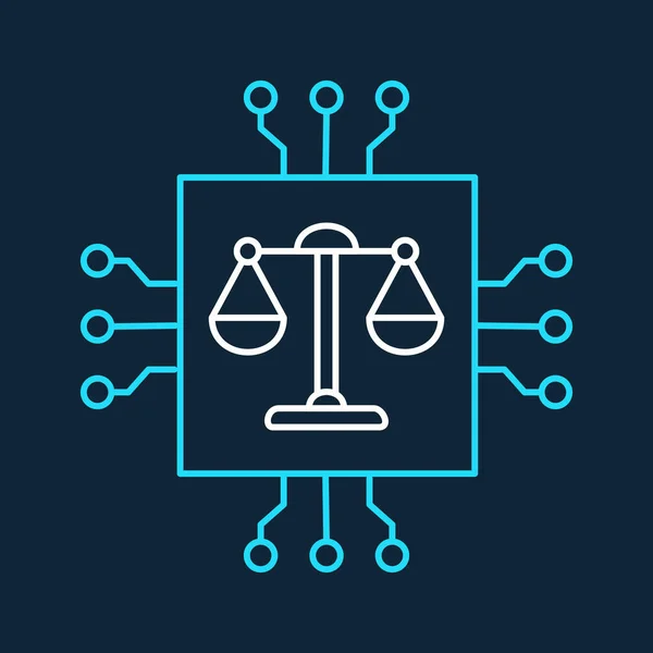 Sorumlu Yapay Zeka Tasarımı. Adil ve Adil Geleceğe Doğru Bir Adım. Güzel Al Icon. YZ 'de Adalet ve Ayrımcılık Karşıtlığını Destekleme. 