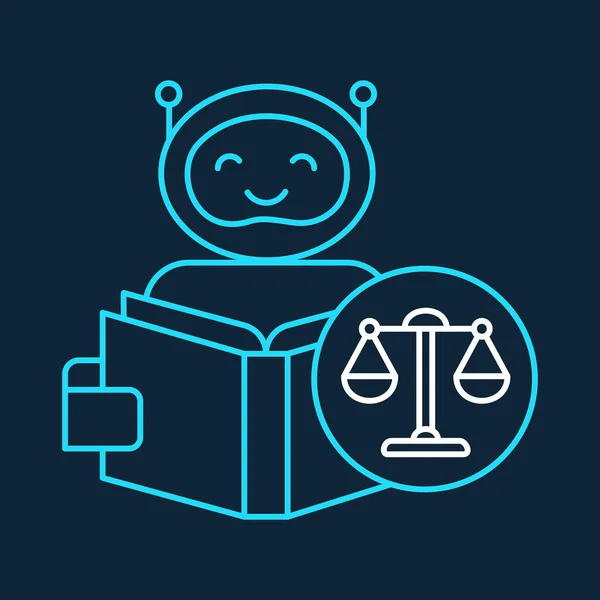 Sorumlu Yapay Zeka Tasarımı. Adil ve Adil Geleceğe Doğru Bir Adım. Güzel Al Icon. YZ 'de Adalet ve Ayrımcılık Karşıtlığını Destekleme. 