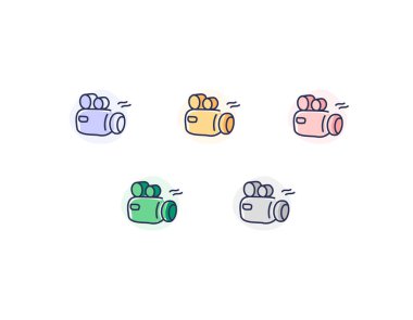 El çizimi Doodle Film Kamerası Simgesi