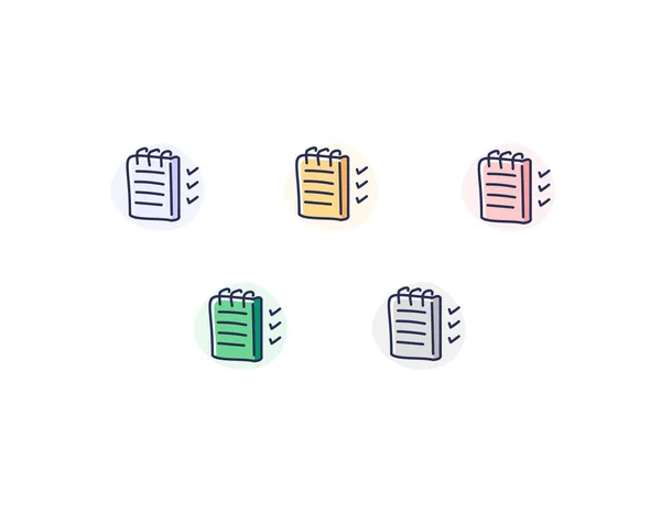 Hand Drawn Doodle Notebook Icon Doodle Notebook Icon Vector Notebook — Stock Vector