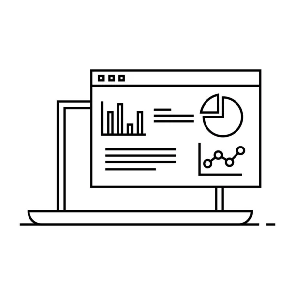Datenanalyse Symbol Business Intelligence Analytics Dashboard Insights Symbol Statistik Berichtssymbol — Stockvektor
