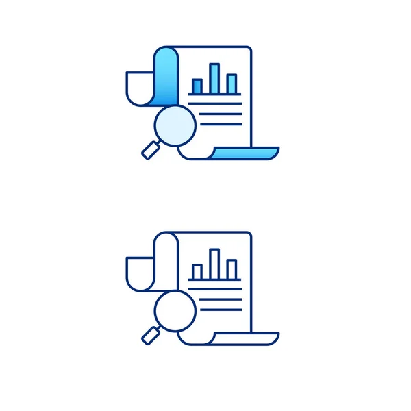 Icon Für Die Dokumentenanalyse Symbol Für Die Datenprüfung — Stockvektor
