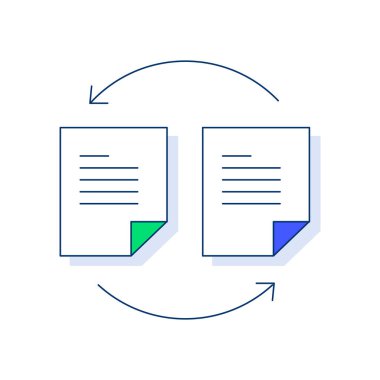 Veri Aktarımı GDPR Simgesi: Güvenli Bilgi Akımı. GDPR veri transferi.