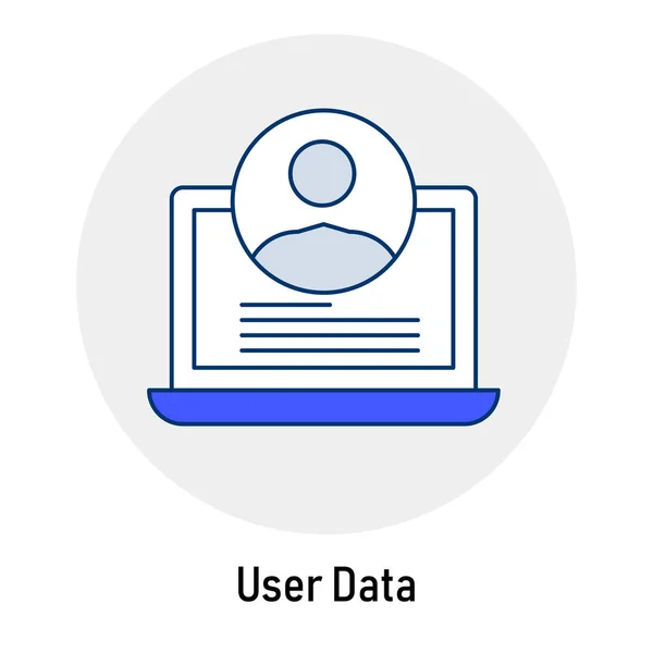 Icono Datos Usuario Símbolo Cumplimiento Del Rgpd Control Datos Individual — Archivo Imágenes Vectoriales