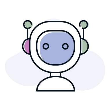 Bu görsel sembolle robotik dünyasını keşfedin. Otomasyonu, yapay zeka güdümlü makineleri ve fütüristik teknolojiyi temsil eden bu simge, otomasyon ve yeniliğin geleceğini somutlaştırıyor..