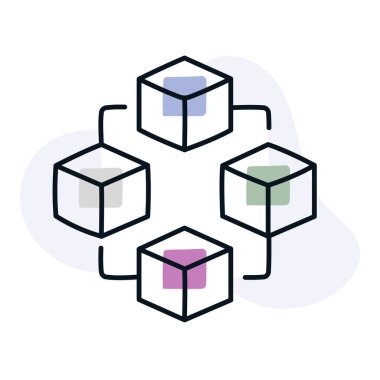 Blockchain 'in gücünü bu sembolik ikonla gözünde canlandır. Güvenli dijital defterleri ve dağıtılmış işlemleri temsil eden bu simge, şeffaflık ve güveni somutlaştırır.