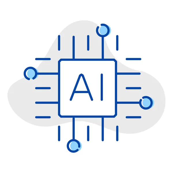 ai Yapay Zeka simgesi Doldurulmuş dış hat biçimi.