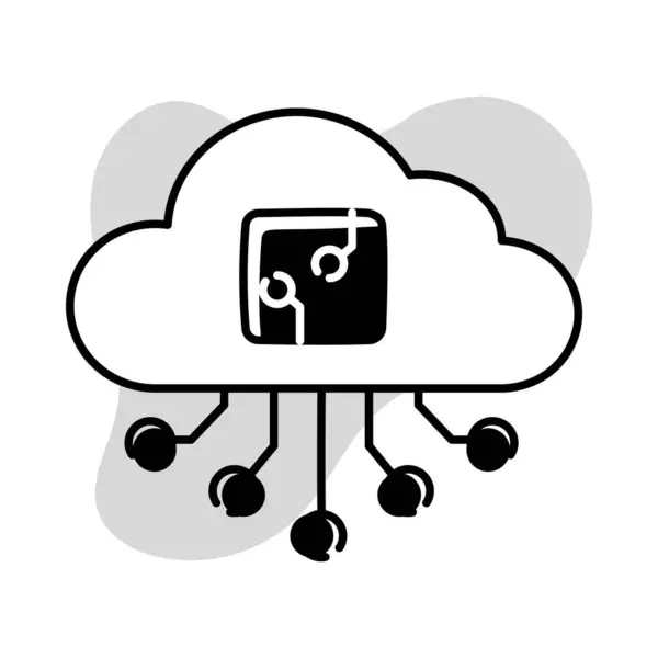 Enter Cloud Computing Era Illustrative Representation Representing Data Storage Remote — Stock Vector