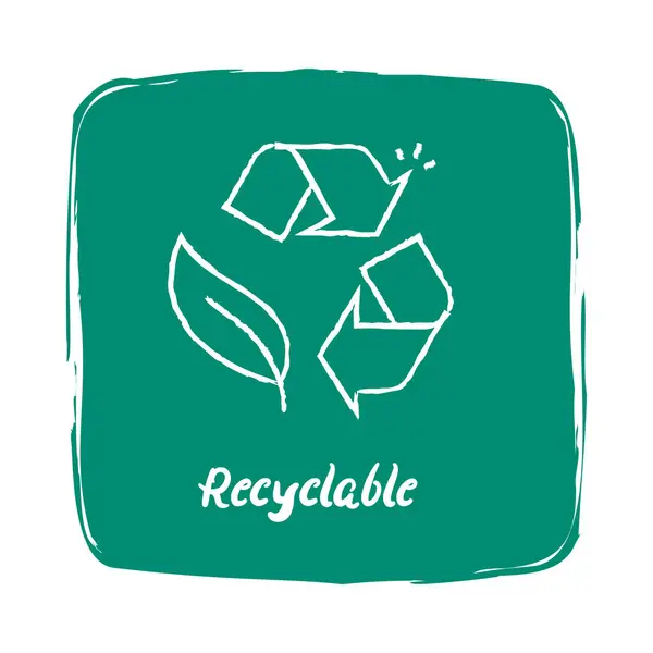 Represent Eco Friendliness Recyclable Icon Symbol Environmental Responsibility Graphic Embodies — Stock Vector