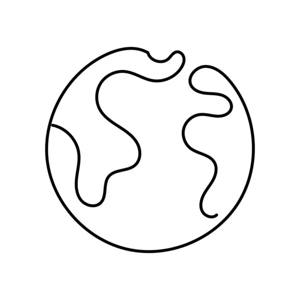Planetensymbol Mit Diesem Planeten Symbol Symbolisieren Sie Die Erde Und — Stockvektor