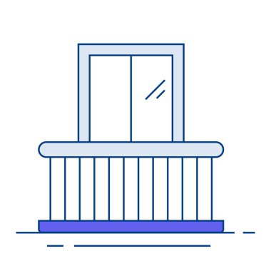 Balkon simgesi, bu yüksek doğa alanı tarafından sunulan manzaranın ve açık hava rahatlığının bir göstergesi. Açık havanın tadını çıkarmak için mükemmel...