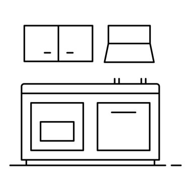Bir kişinin bulunduğu asansör simgesi, binanın farklı seviyeleri arasında kusursuz bir geçiş sunan dikey hareketliliği ve kullanışlı erişimi temsil eder.