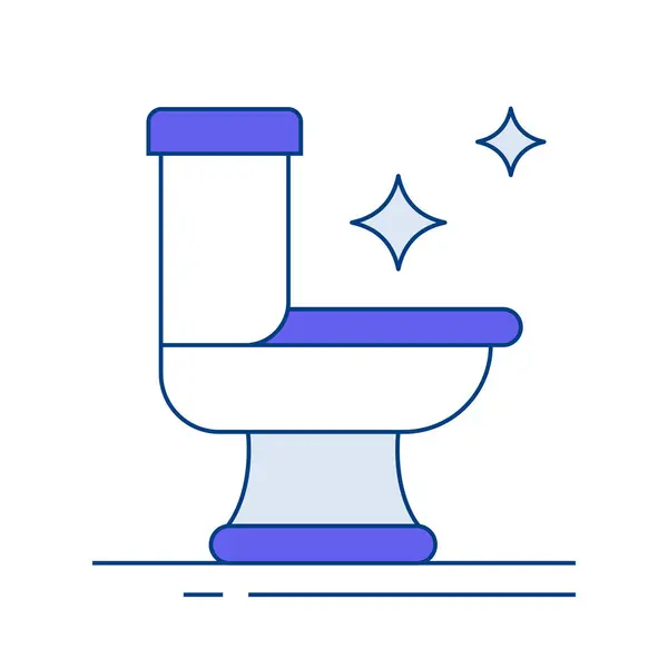 Badezimmer Unverzichtbar Toilettenanlage Das Toilettensymbol Steht Für Ein Unverzichtbares Badezimmer — Stockvektor