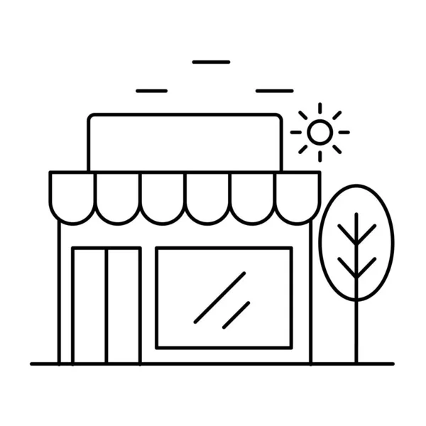 Λιανικό Εμπόριο Storefront Σύμβολο Εικονίδιο Του Καταστήματος Είναι Ένα Σύμβολο — Διανυσματικό Αρχείο