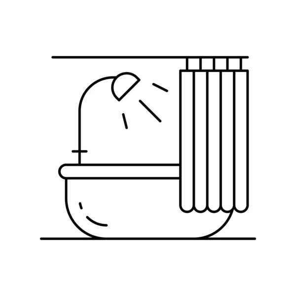 Bathroom Comfort Relaxing Baths Bathtub Icon Bathtub Icon Represents Bathroom — Stock Vector