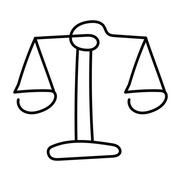 Balanced Scale Icon Symbolizes Fairness Justice Equal Weights Both Sides — Stock Vector