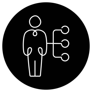 Yeteneklerini, yeteneklerini ve uzmanlıklarını gösteren, beceri çemberleri çizen bir ikon..