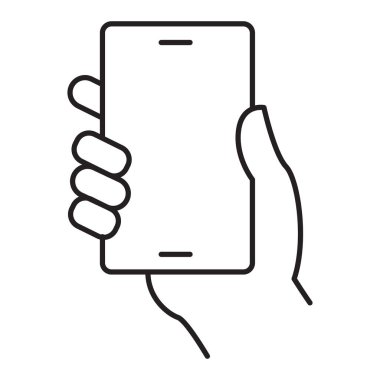 Cep telefonu kullanımını, el bilgisayarı teknolojisini ve mobil iletişimi sembolize eden, el ele tutuşan bir simge.