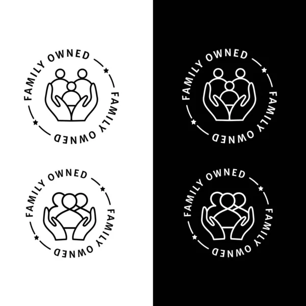 Aile mirasına sahip işletmeleri temsil eden bir simge, mirası, nesilsel mülkiyeti ve dairesel aile amblemini vurgulayan.