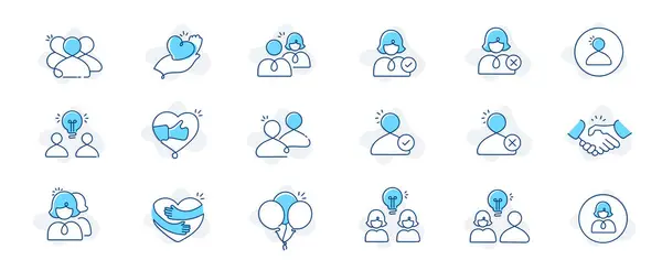 Csapatmunka Együttműködés Ikonok Group Team Person Symbol Set Jogdíjmentes Stock Illusztrációk